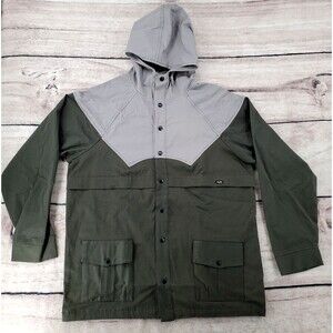 Tavik Jacket Men XL Gray Army Green Hoodie Shacket Work Wear Skate Y2k NEW